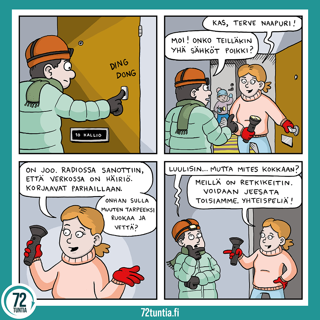 Varautuminen sarjakuva.